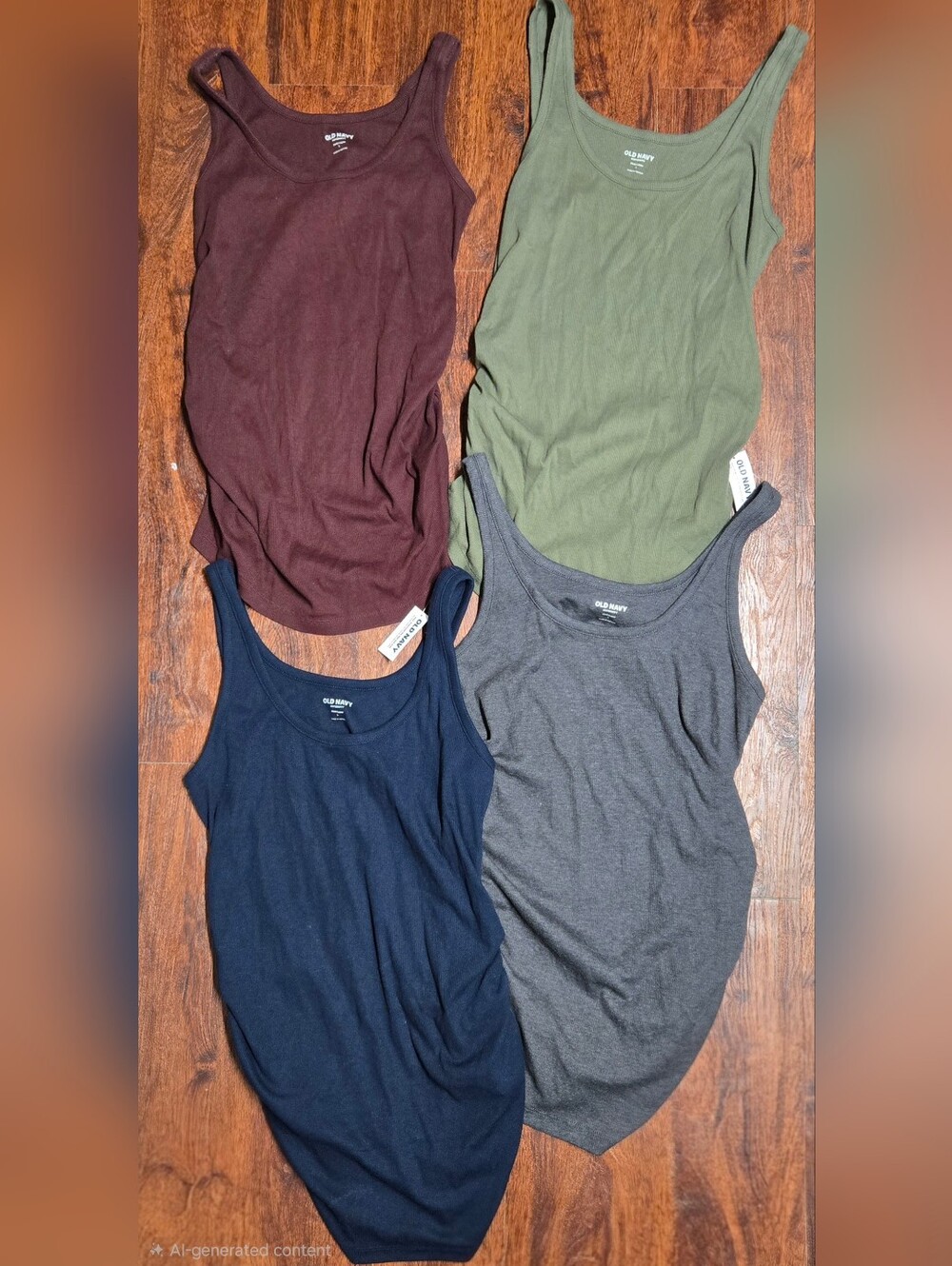 4 count Old Navy Maternity Scoop-Neck Ribbed Tank Topwomen's size large.
